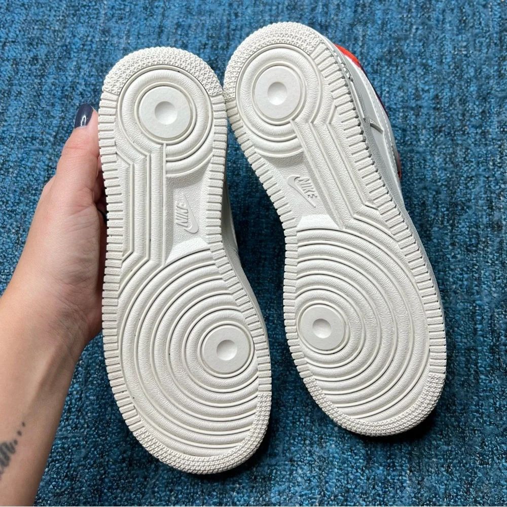 Nike Air Force 1 Low SE Sneakers in Sail White Team Orange Berry Women's 5.5